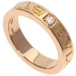 BVLGARI Double 1P Diamond Ring, 18K Pink Gold, Women's