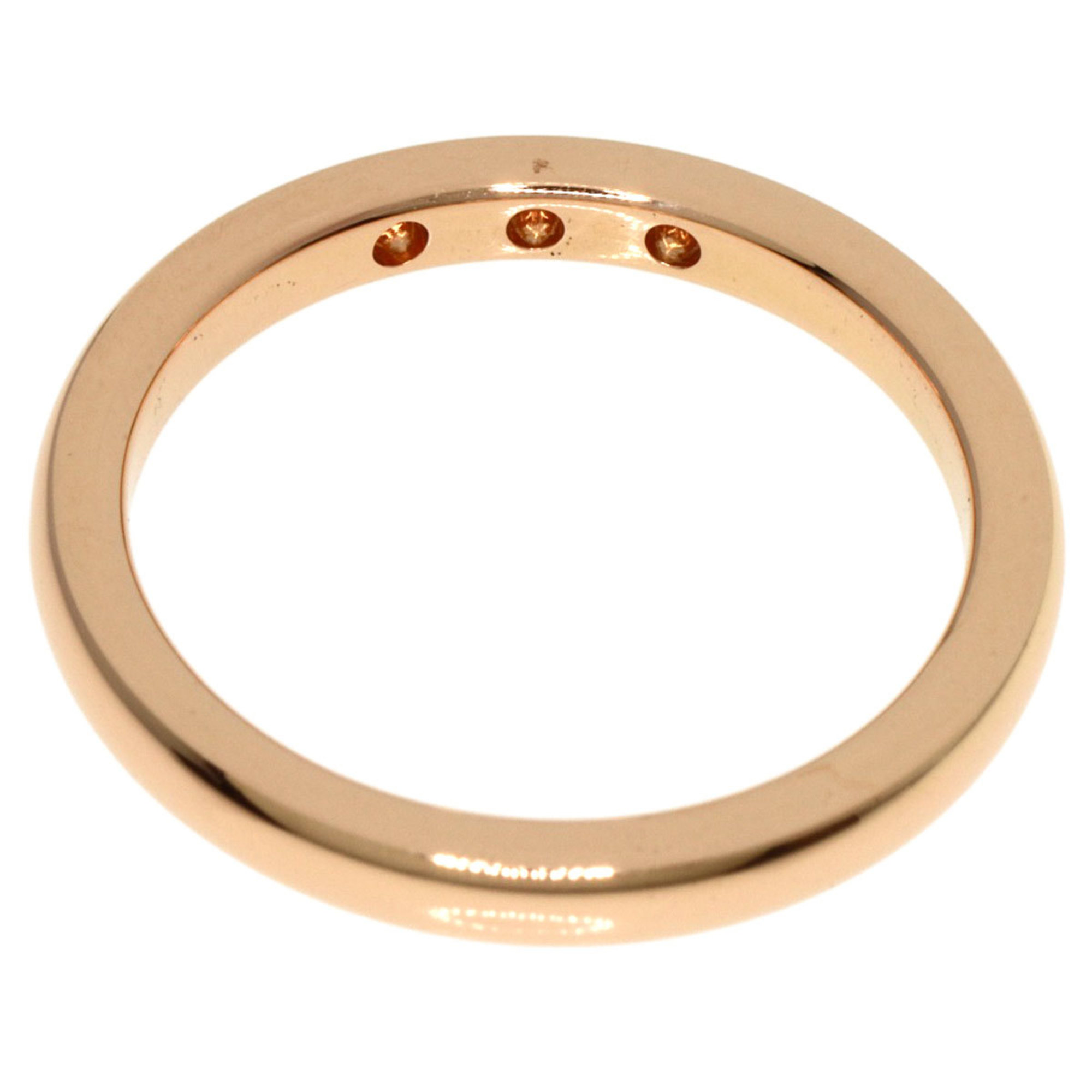 Tiffany Stacking Band Ring 3P Diamond K18 Pink Gold Women's TIFFANY&Co.