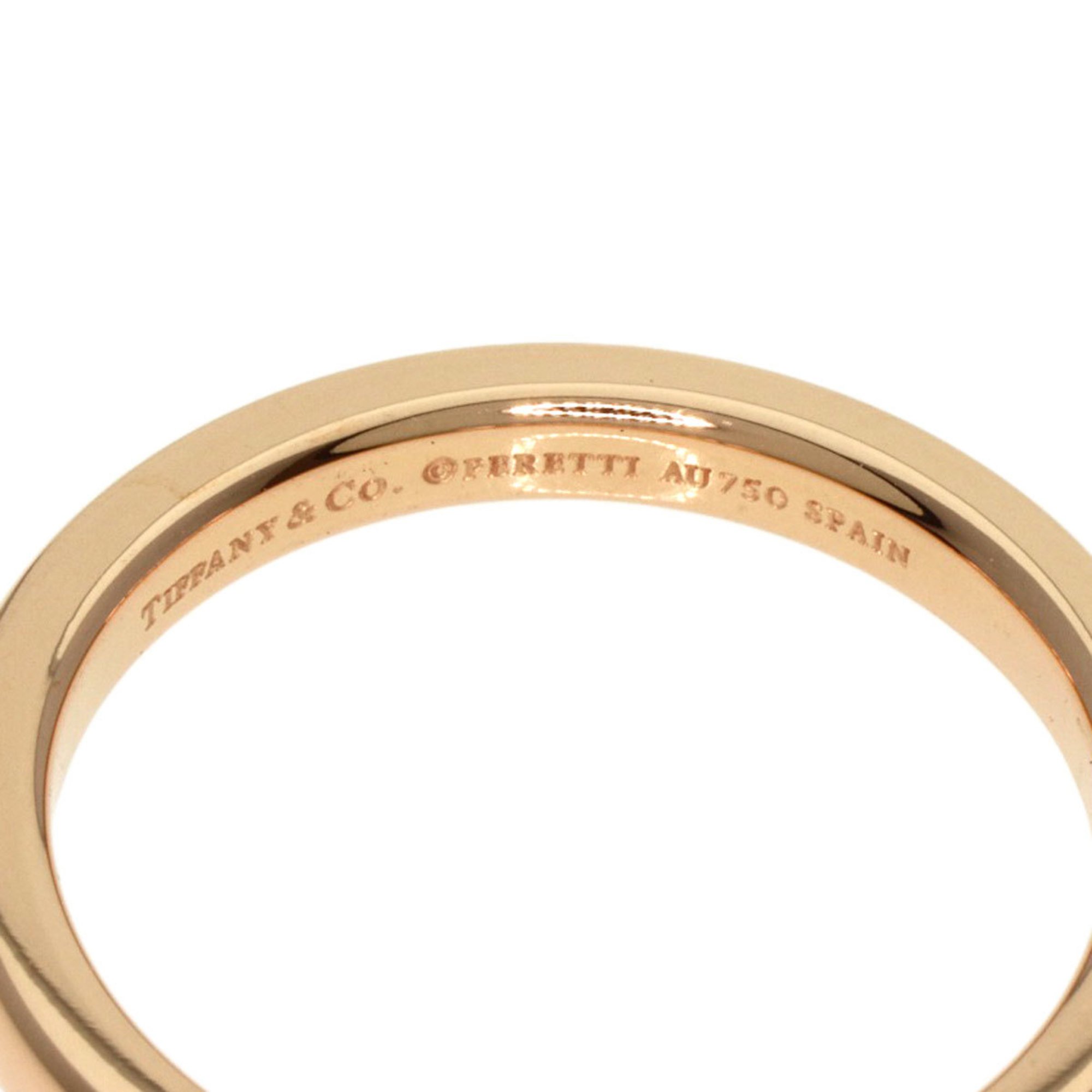 Tiffany Stacking Band Ring 3P Diamond K18 Pink Gold Women's TIFFANY&Co.