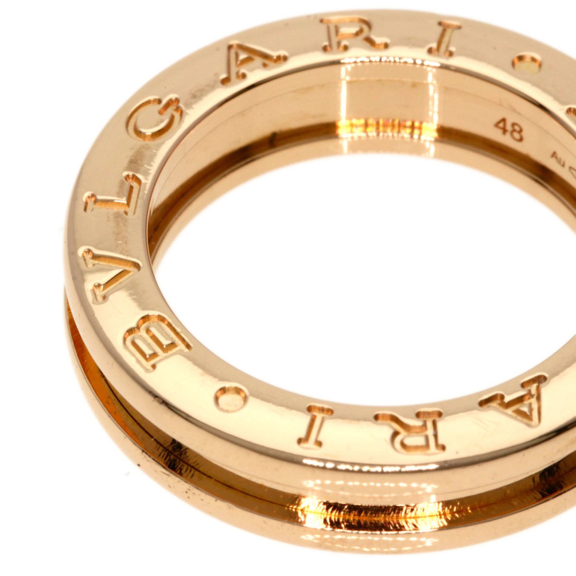 BVLGARI B-zero1 XS 1 Band #48 Ring, K18 Pink Gold, Women's