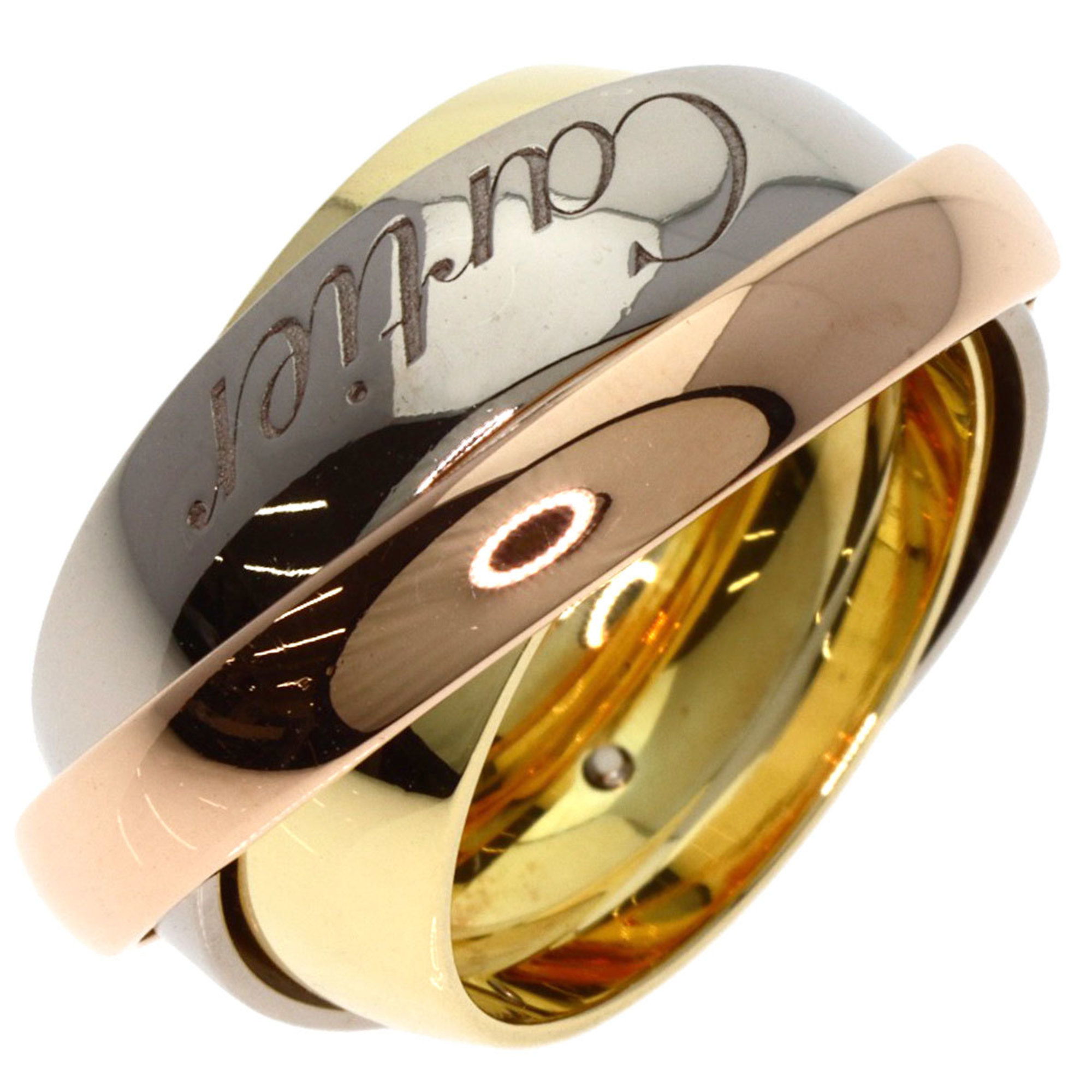 Cartier Trinity Must Essence #49 Ring K18 White Gold/K18YG/K18PG Women's CARTIER