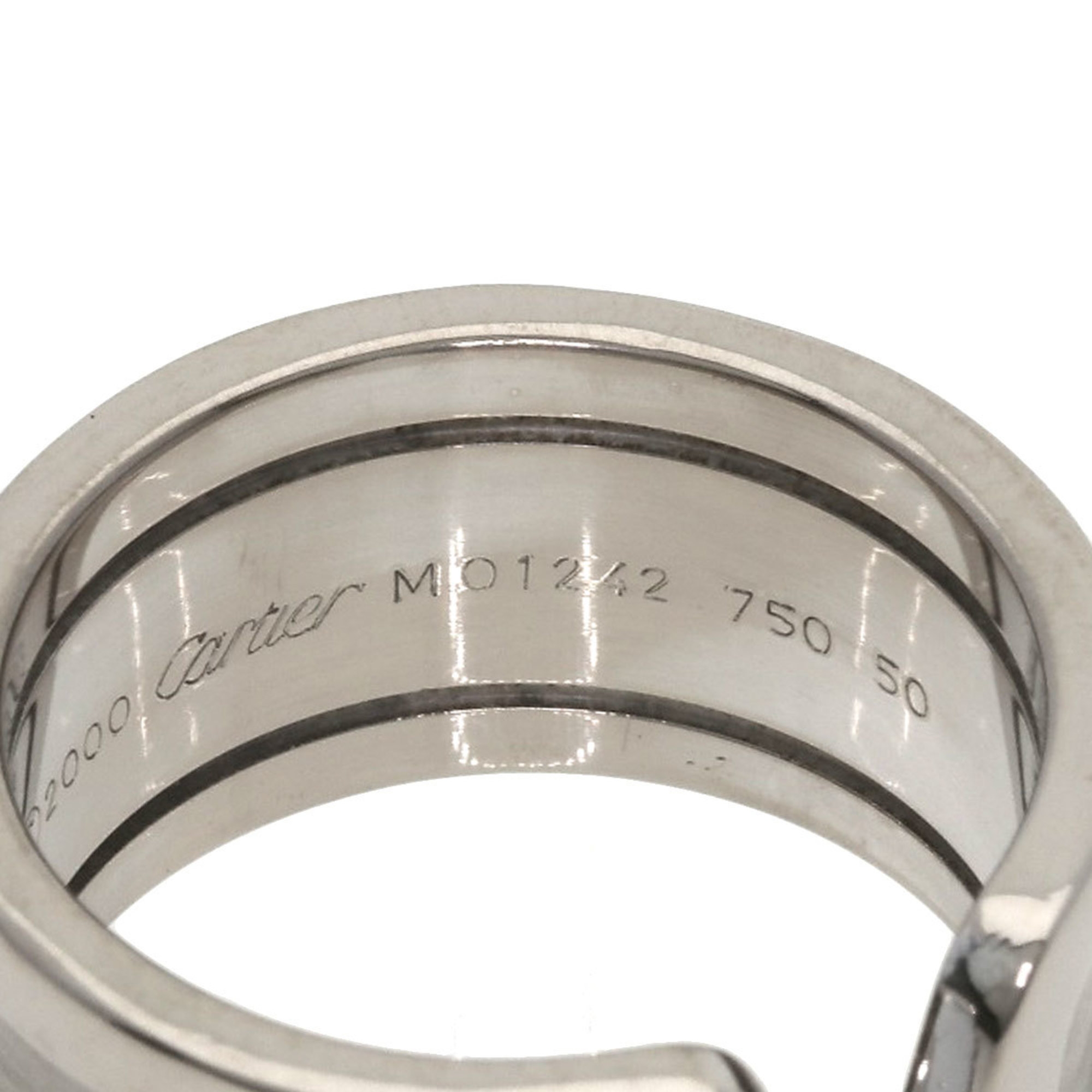 Cartier C2 Ring LM #50 Ring, 18K White Gold, Women's, CARTIER