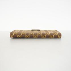 Gucci Tri-fold Long Wallet 035 2888 2250 Canvas Brown Women's
