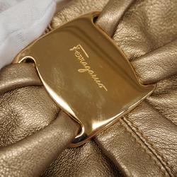 Salvatore Ferragamo handbag Vara leather champagne gold for women