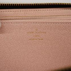 Louis Vuitton Long Wallet Monogram Zippy N60046 Ebene Rose Ballerine Men's Women's