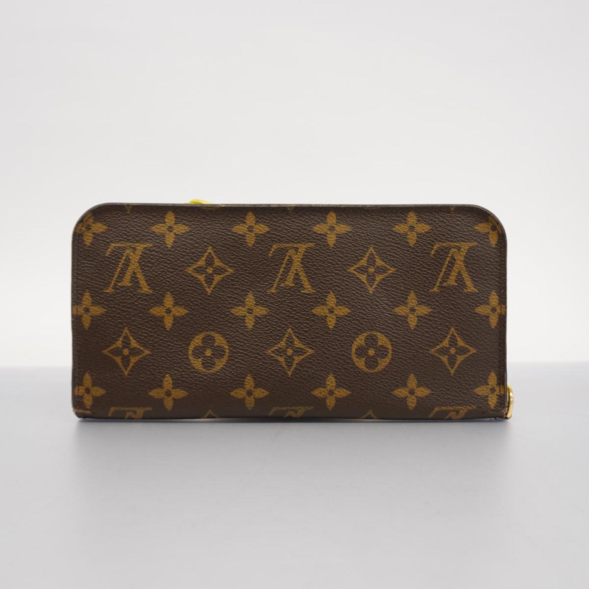 Louis Vuitton Long Wallet Monogram Fleuri Portefeuille Ansolite M60228 Vert Ladies