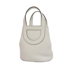Hermes Handbag In the Loop 18 B Stamp Taurillon Clemence New White Women's