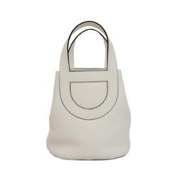 Hermes Handbag In the Loop 18 B Stamp Taurillon Clemence New White Women's