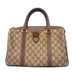 Gucci handbag GG Supreme Sherry Line 40 02 007 leather brown ladies