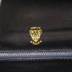 Gucci clutch bag, old leather, black, ladies