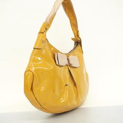 Salvatore Ferragamo handbag Vara enamel beige ladies