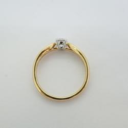 Tiffany Ring Harmony/1PD Diamond K18PG Pink Gold Pt950 Platinum 0.26ct Women's