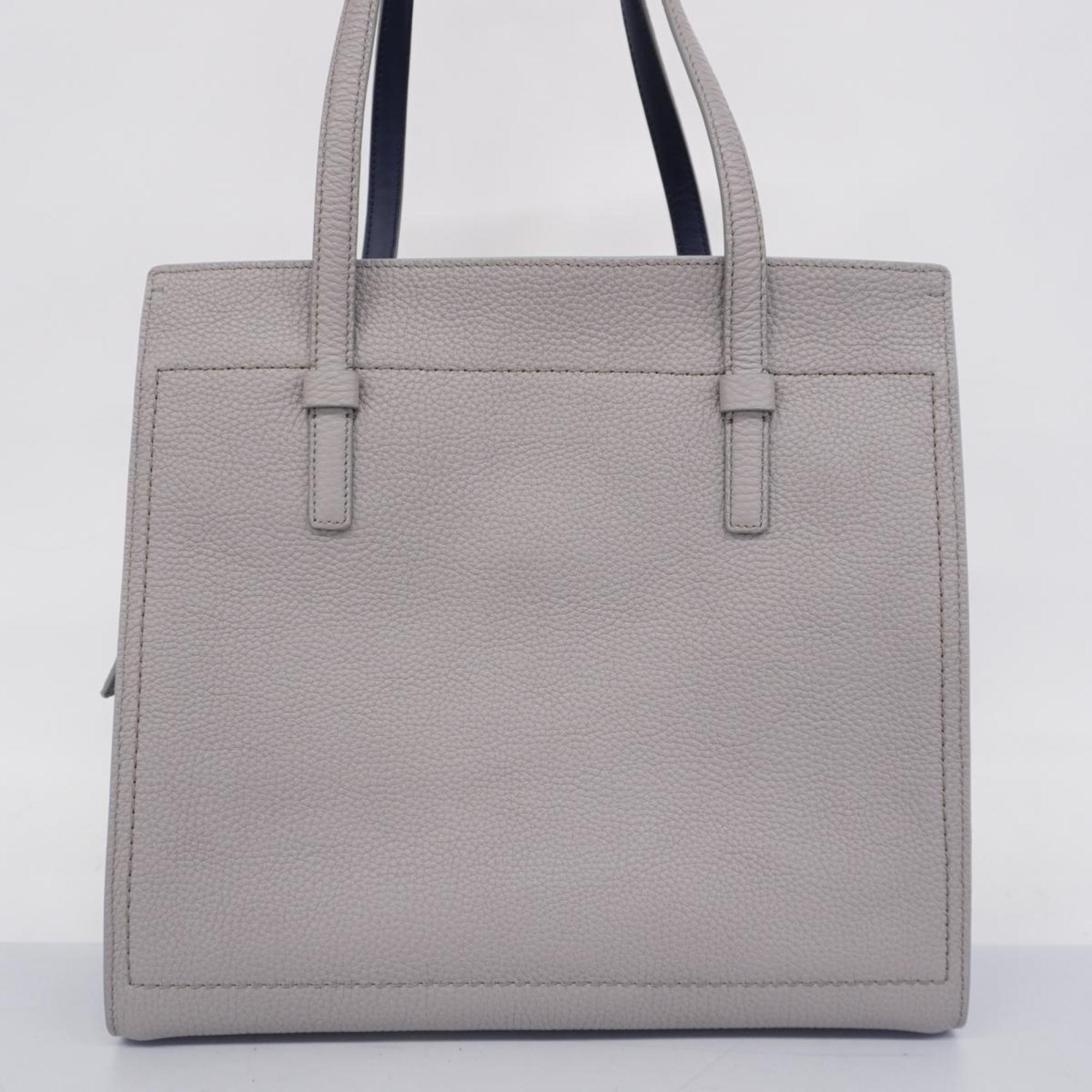Salvatore Ferragamo Tote Bag Gancini Leather Grey Women's