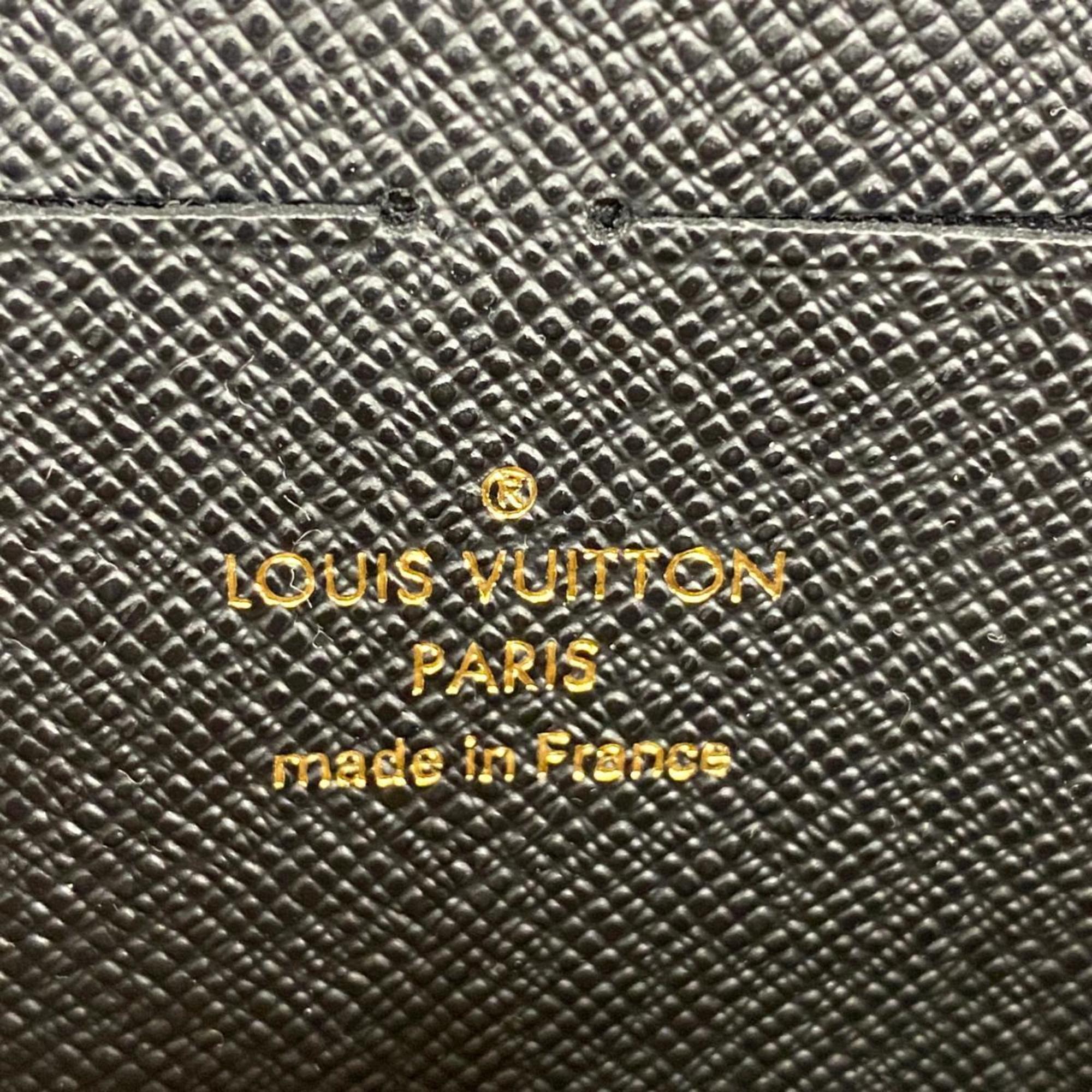 Louis Vuitton Long Wallet Monogram Reverse Portefeuille Clemence M82336 Brown Ladies