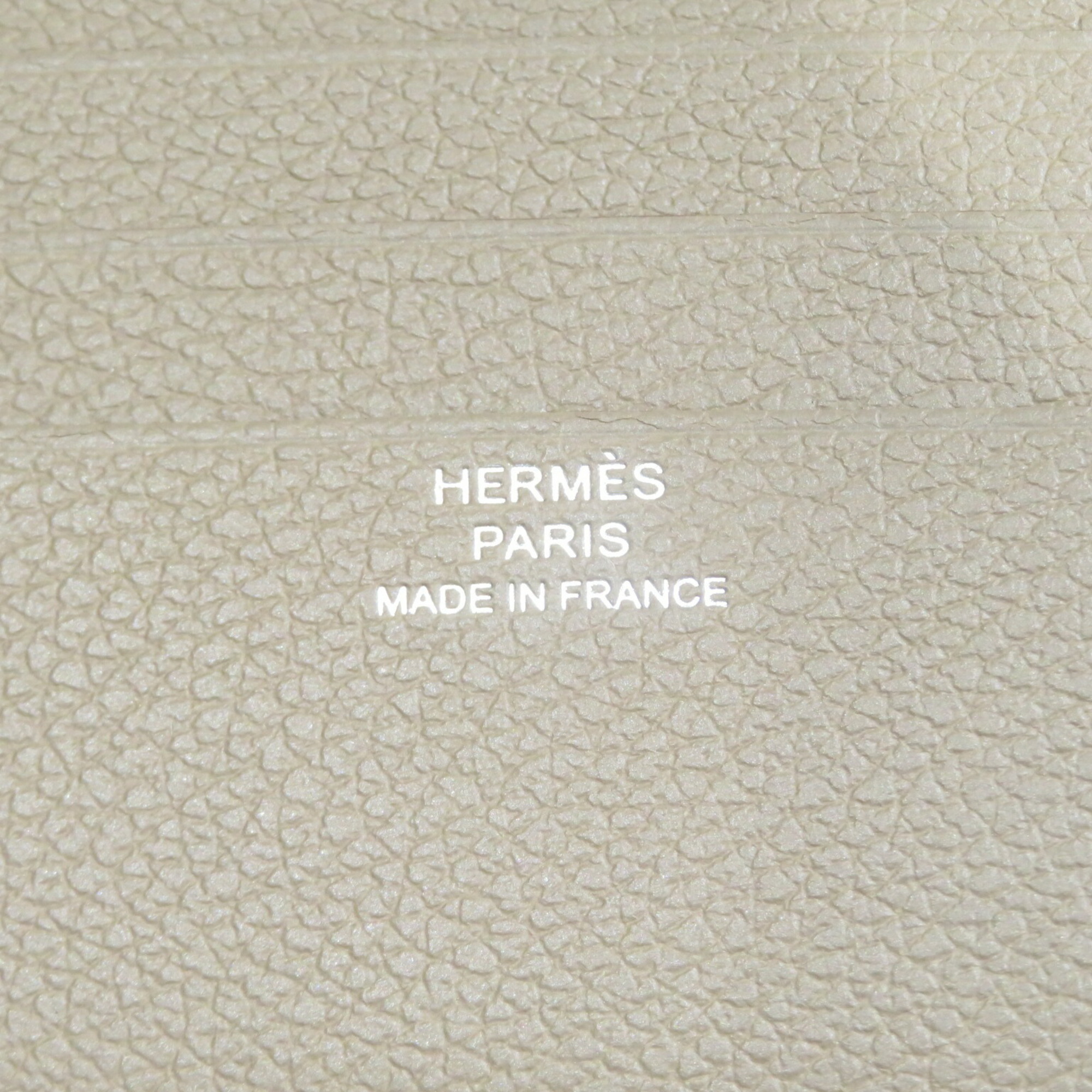 HERMES H Series Compact Bias Wallet Etoupe Evercolor B Stamp A316 Men's Long Women's