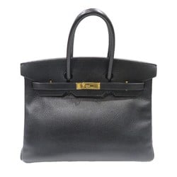 HERMES Birkin 35 Handbag Black (G Hardware) Ardennes 〇Z Stamp B94 Women's Men's Bag Leather