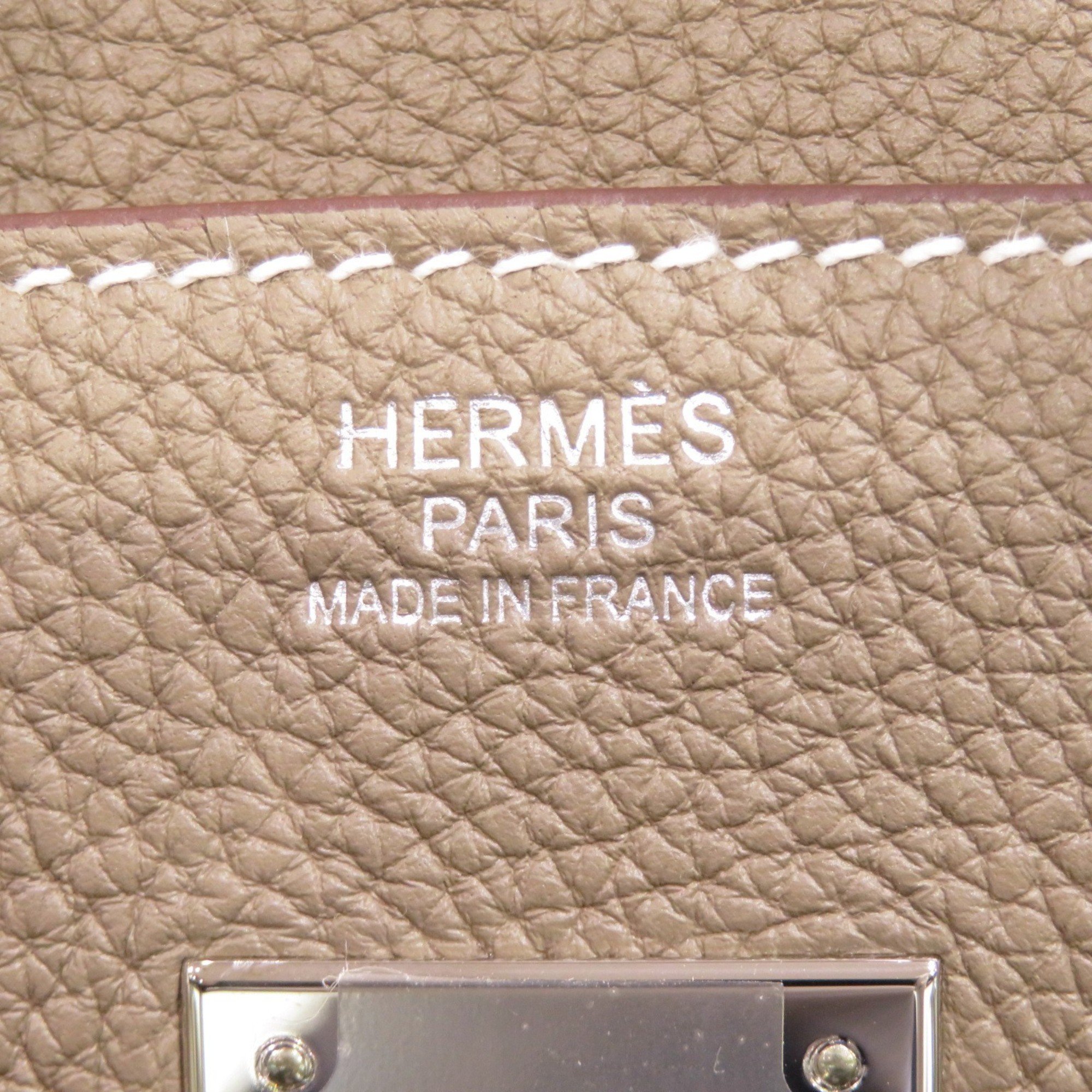 HERMES Birkin 30 Handbag Etoupe (Silver hardware) Togo B stamp A399 Women's Men's Bag Leather
