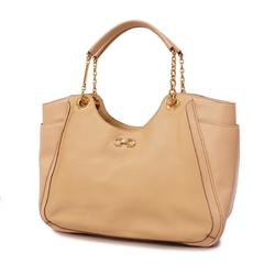 Salvatore Ferragamo Handbag Gancini Leather Beige Women's