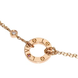 Cartier Love Circle 1P Diamond Bracelet K18 Pink Gold Women's CARTIER