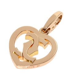 Cartier 2C Heart Charm Pendant Top K18 Pink Gold Women's CARTIER