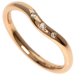 Tiffany & Co. Curved Band Ring 3P Diamond Ring, 18K Pink Gold, Women's, TIFFANY