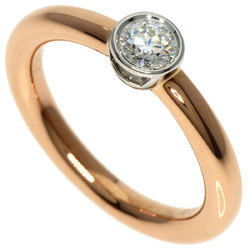 Tiffany & Co. Bizet Ring 1P Diamond K18 Pink Gold/PT950 Women's TIFFANY&Co.