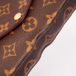 Louis Vuitton Shoulder Wallet Monogram Pochette Felicie M81896 Fuchsia Ladies