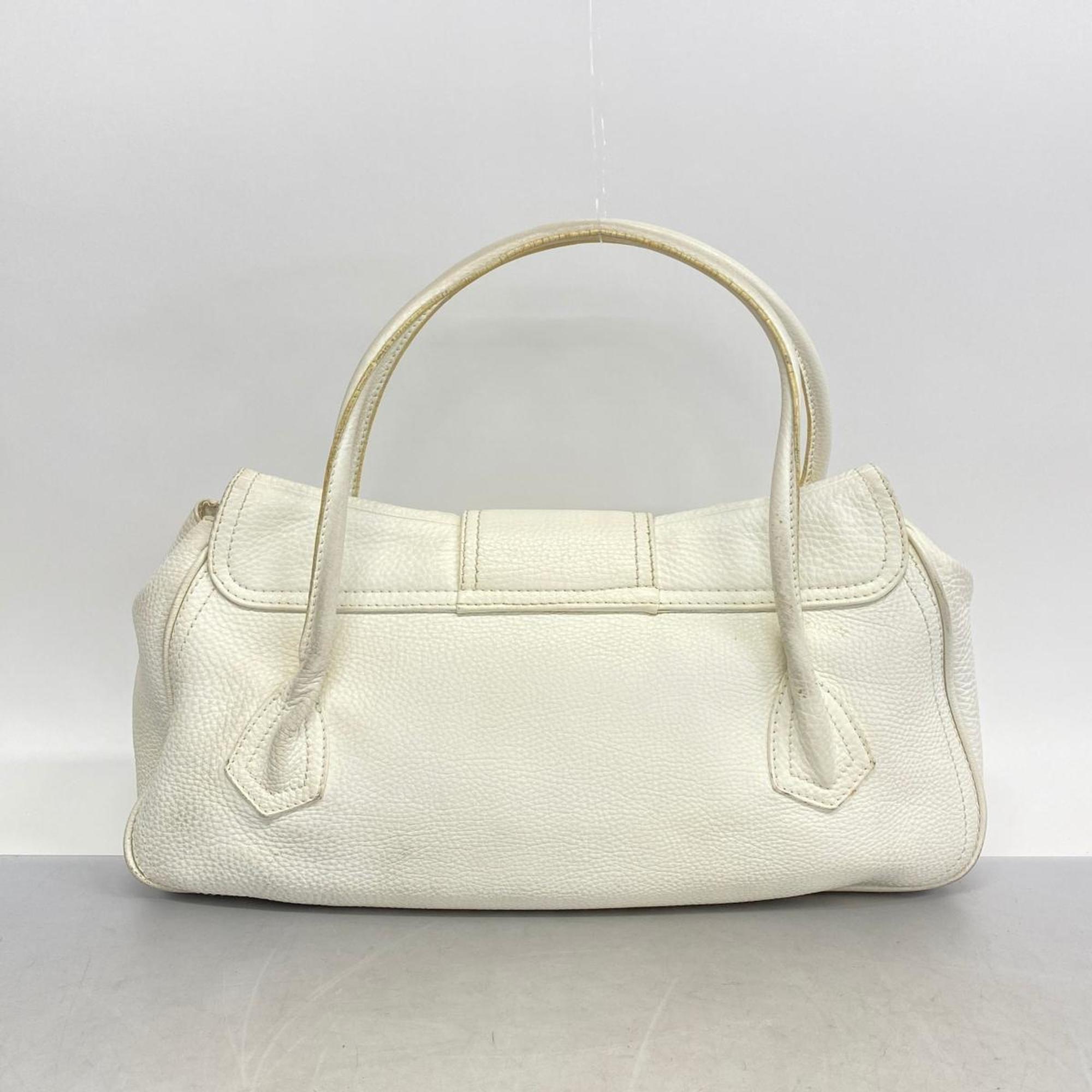 Celine handbag leather white ladies