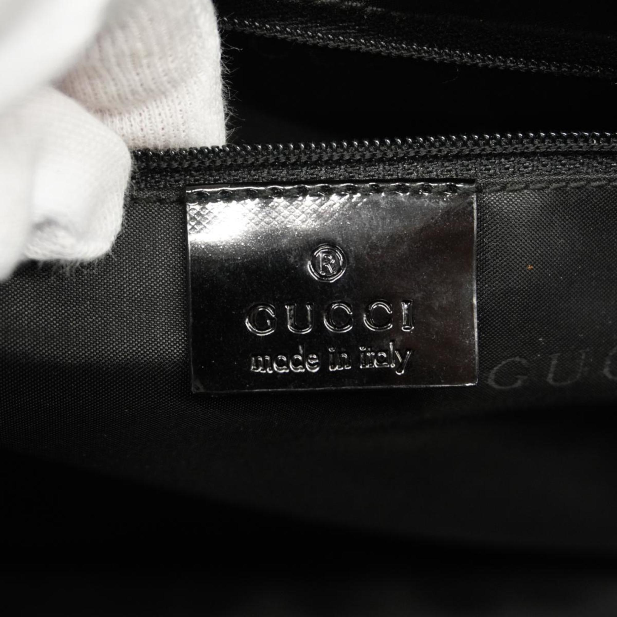 Gucci Handbag Bamboo 000 0829 Patent Leather Black Women's