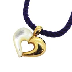 Van Cleef & Arpels Cool Heart Necklace K18YG Yellow Gold Shell Women's