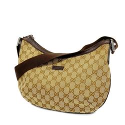 Gucci Shoulder Bag GG Canvas 181092 Brown Women's