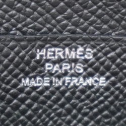 HERMES Bearn Compact Black (Silver hardware) Epson B stamp A267 Men's Women's