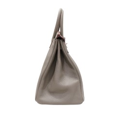 HERMES Birkin 40 Handbag Etain (Silver hardware) Togo □Q stamp B172 Women's Men's Bags