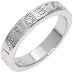 BVLGARI Double 1P Diamond Ring, 18K White Gold, Women's