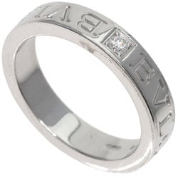 BVLGARI Double 1P Diamond Ring, 18K White Gold, Women's