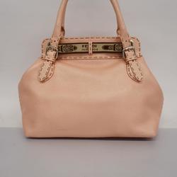 Fendi Tote Bag Selleria Leather Pink Women's