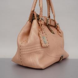 Fendi Tote Bag Selleria Leather Pink Women's