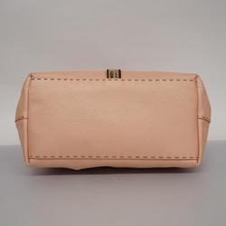 Fendi Tote Bag Selleria Leather Pink Women's