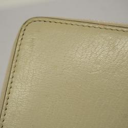 Celine long wallet leather ivory women's