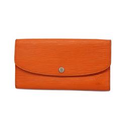 Louis Vuitton Long Wallet Epi Portefeuille Emily M60853 Orange Ladies