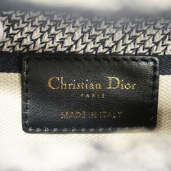 Christian Dior handbag Lady Delight canvas ivory navy ladies
