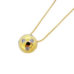Tiffany Necklace Dots Ball Diamond K18YG Yellow Gold Pt950 Platinum Women's