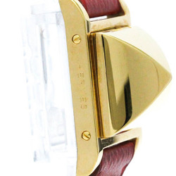 HERMES Medor Gold Plated Leather Quartz Ladies Watch BF572594