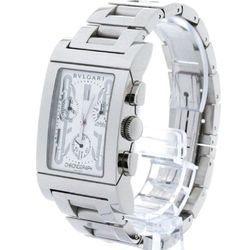 Polished BVLGARI Rettangolo Stainless Steel Quartz Mens Watch RTC49S BF572317