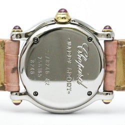 Polished CHOPARD Happy Sport Diamond 18K Gold Steel Watch 27/8246-42 BF572359