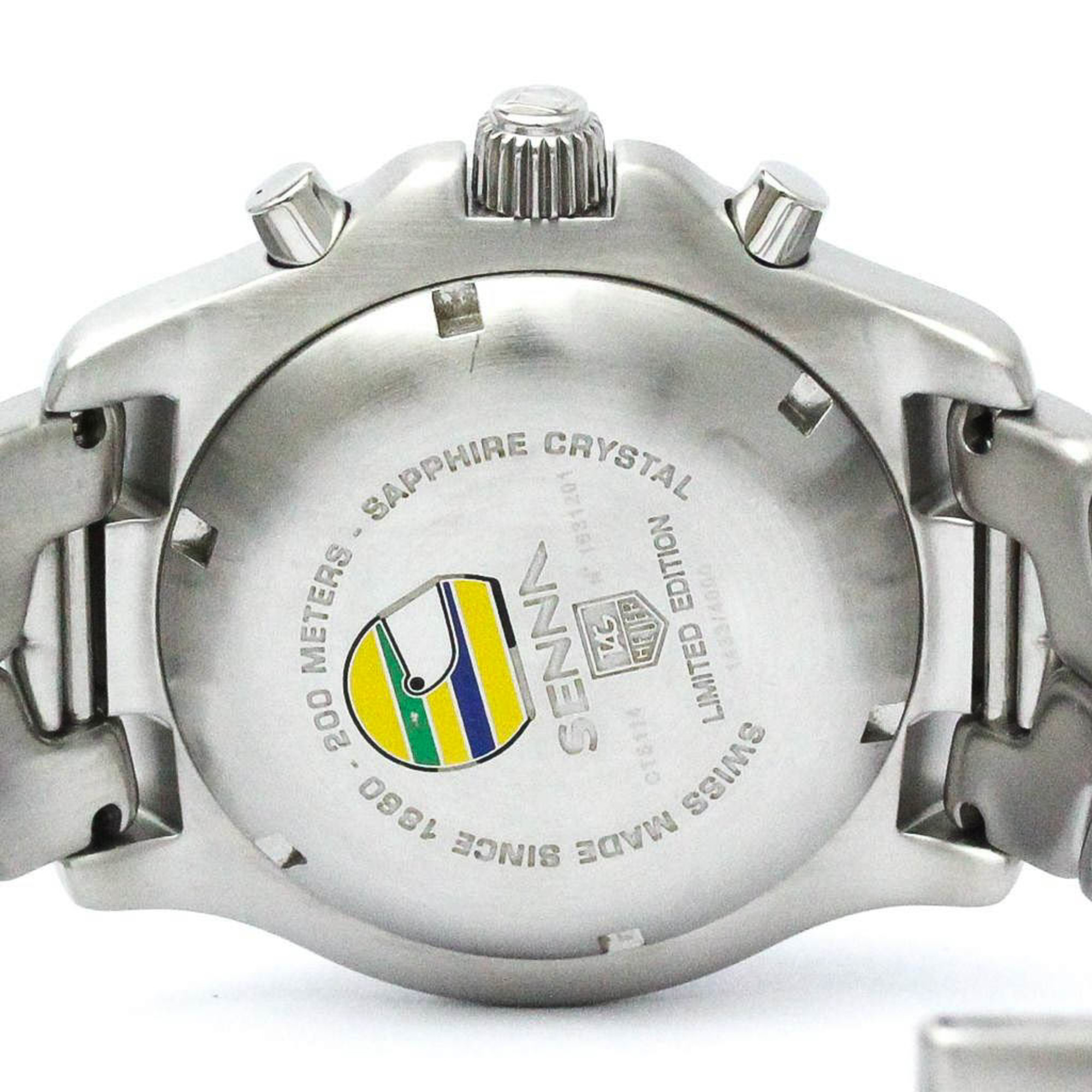 Polished TAG HEUER LINK Chronograph Ayrton Senna Limited Watch CT5114 BF571766