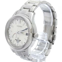 Polished GRAND SEIKO Spring Drive GMT SBGE025 Steel Watch 9R66-0AL0 BF572357