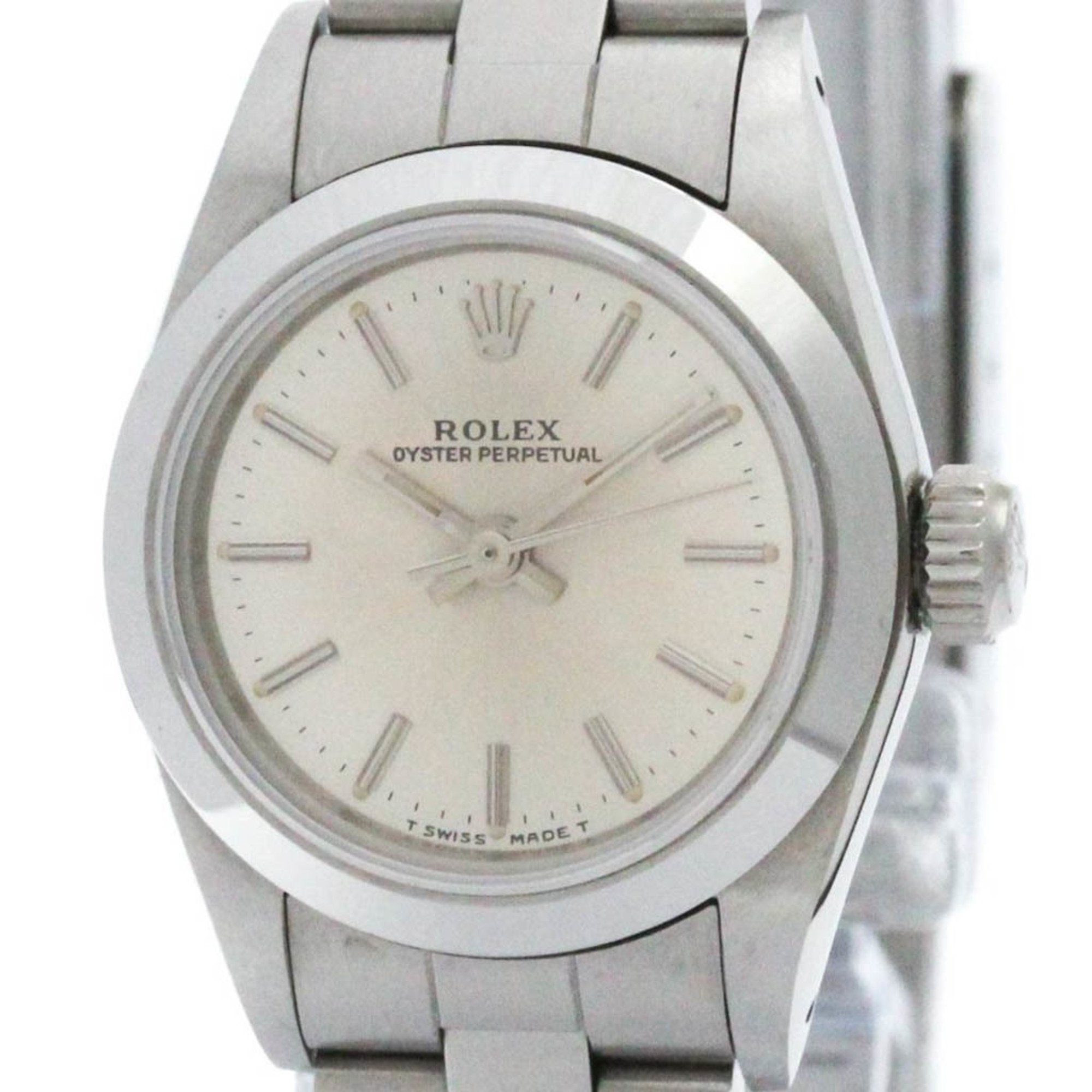 Polished ROLEX Oyster Perpetual 67180 E Serial Automatic Ladies Watch BF572561