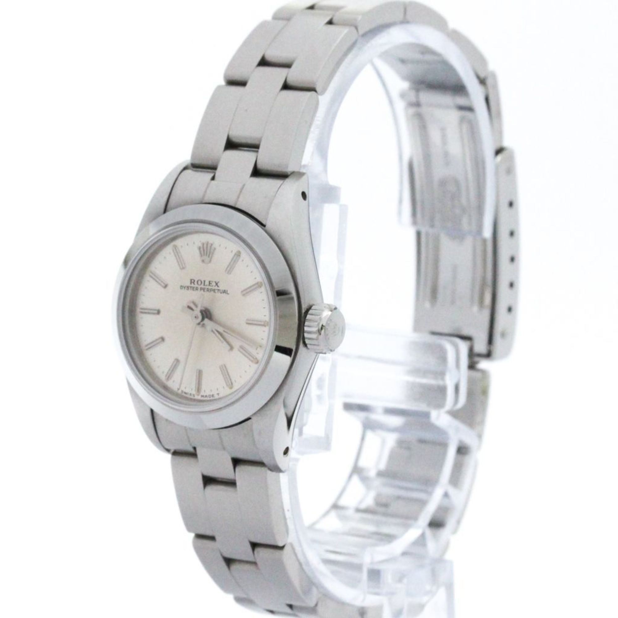 Polished ROLEX Oyster Perpetual 67180 E Serial Automatic Ladies Watch BF572561