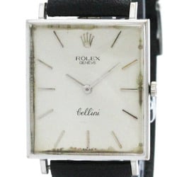Vintage ROLEX Cellini 3607 18K White Gold Hand-Winding Mens Watch BF572558